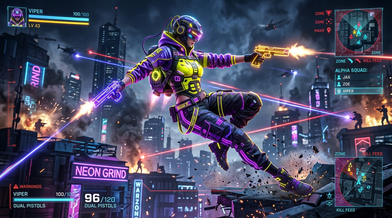 Neon Grind High Velocity Squad Shooter