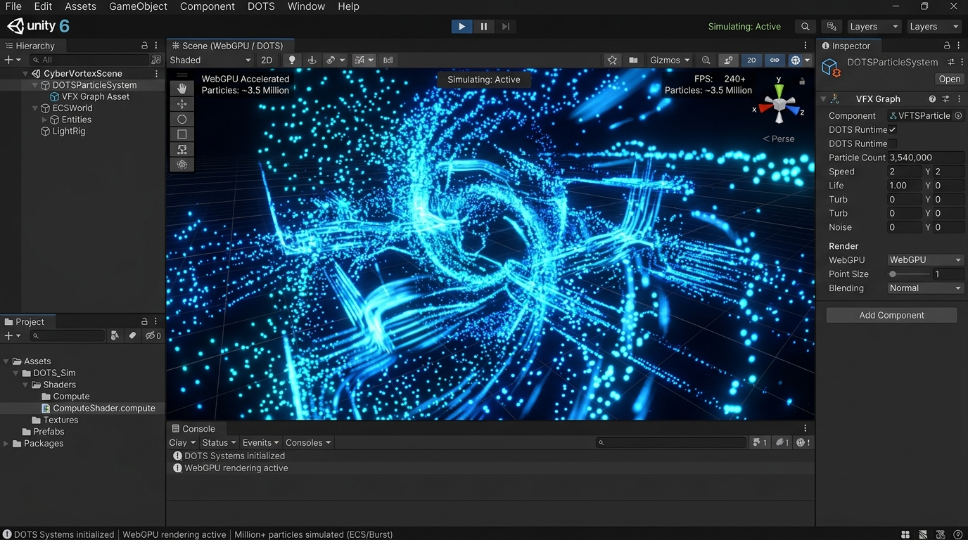 Unity 6 DOTS WebGPU Simulation